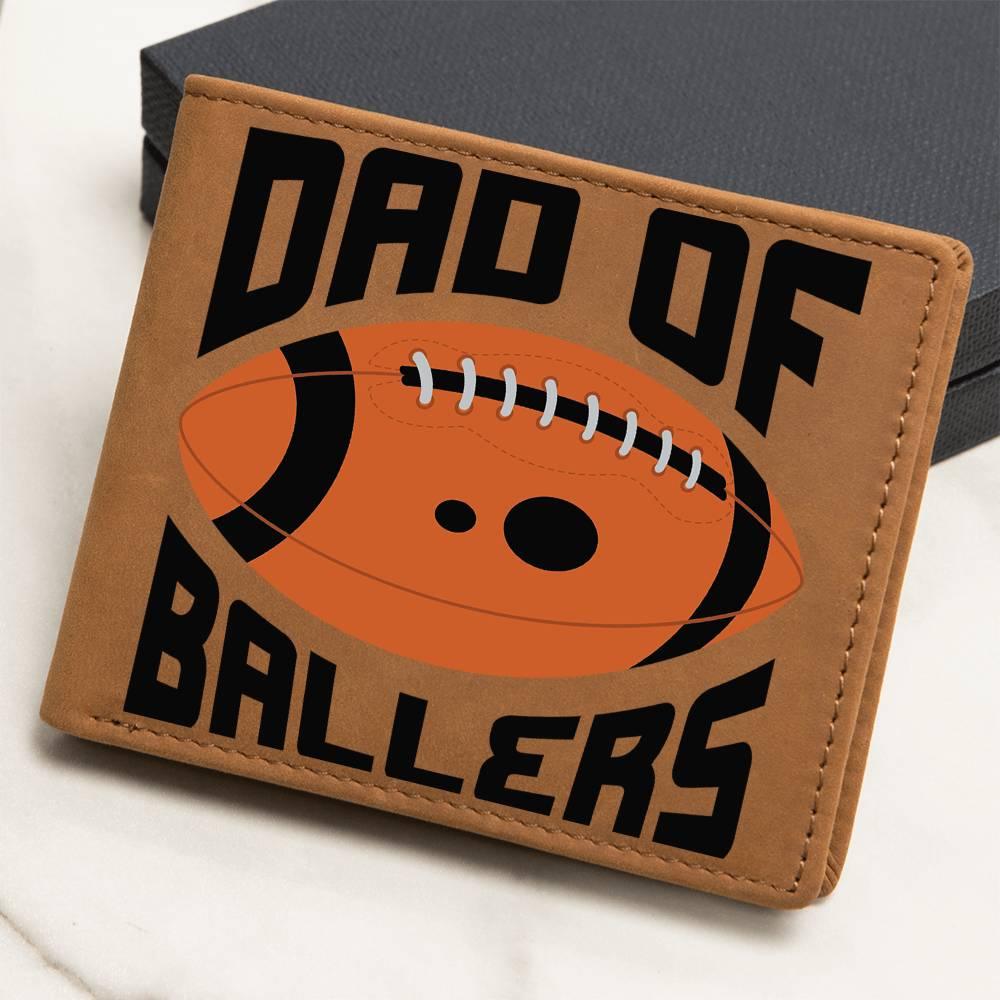 Dad of Ballers Leather Wallet - Mallard Moon Gift Shop