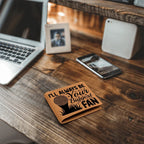 I'll Always Be Your Biggest Fan Golf Wallet – Full Grain Leather Bifold Wallet – Heartfelt Gift for Dad, Coach, or Husband