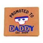 Promoted to Daddy 2024 Leather Wallet
