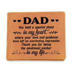 Dad Gift You Hold a Special Place in my Heart Leather Wallet
