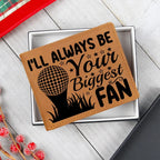 I'll Always Be Your Biggest Fan Golf Wallet – Full Grain Leather Bifold Wallet – Heartfelt Gift for Dad, Coach, or Husband