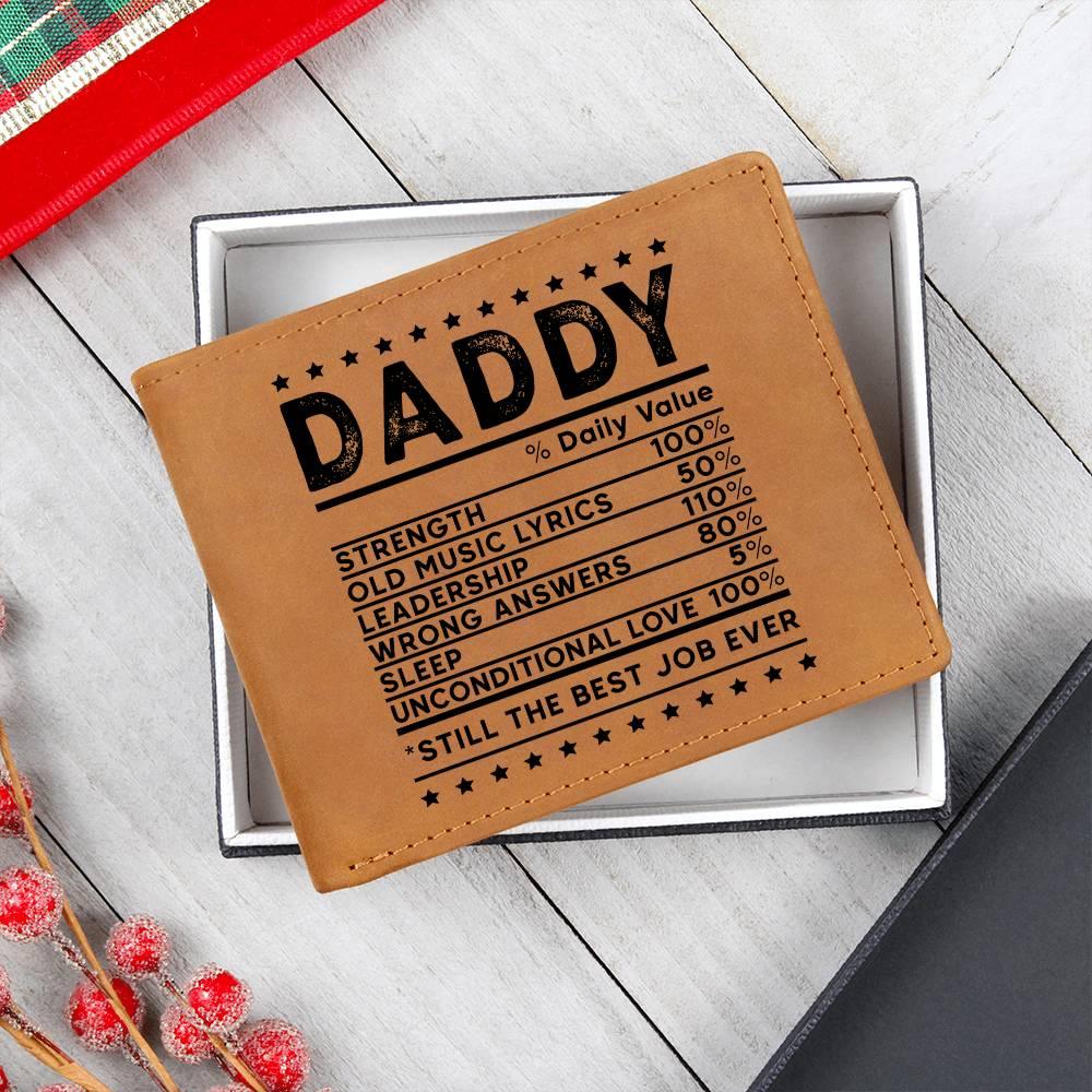 Dad Recipe Leather Wallet Father Gift - Mallard Moon Gift Shop