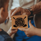 The Golf Father Wallet – Funny Golf Gift for Dad – Full Grain Leather Bifold Wallet in Gift Box