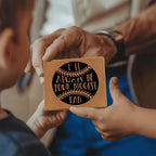 I'll Always Be Your Biggest Fan Baseball Wallet – Full Grain Cowhide Leather Bifold – Heartfelt Gift for Dad, Son, or Player