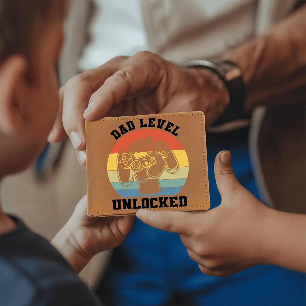 Dad Level Unlocked Leather Wallet