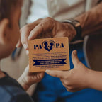 Gift for Papa - Never Outgrow Your Heart Genuine Cowhide Leather Wallet