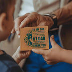 To My Dad - First Man I Loved-Always be Your Little Girl Genuine Cowhide Leather Wallet
