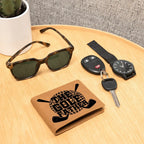 The Golf Father Wallet – Funny Golf Gift for Dad – Full Grain Leather Bifold Wallet in Gift Box