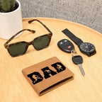 Baseball Silhouette Dad Wallet – Full Grain Cowhide Leather Bifold – Sports Gift for Father's Day or Baseball Coach