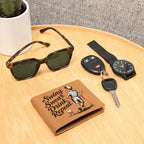 Swing Swear Drink Repeat Golf Wallet – Funny Full Grain Leather Wallet for Golfers – Unique Gift for Dad, Husband, or Friend