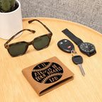 I'll Always Be Your Biggest Fan Baseball Wallet – Full Grain Cowhide Leather Bifold – Heartfelt Gift for Dad, Son, or Player