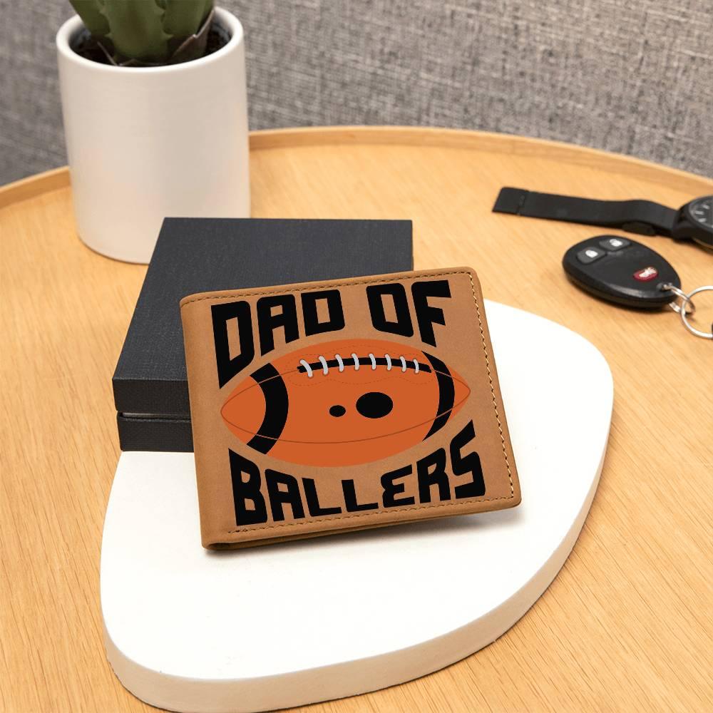 Dad of Ballers Leather Wallet - Mallard Moon Gift Shop