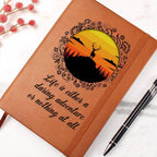 Life is Either a Daring Adventure or Nothing At All Leather Journal