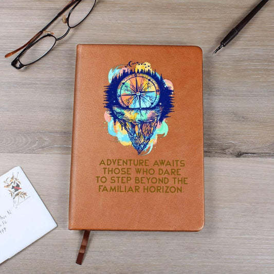 Adventure Awaits Leather Journal - Mallard Moon Gift Shop
