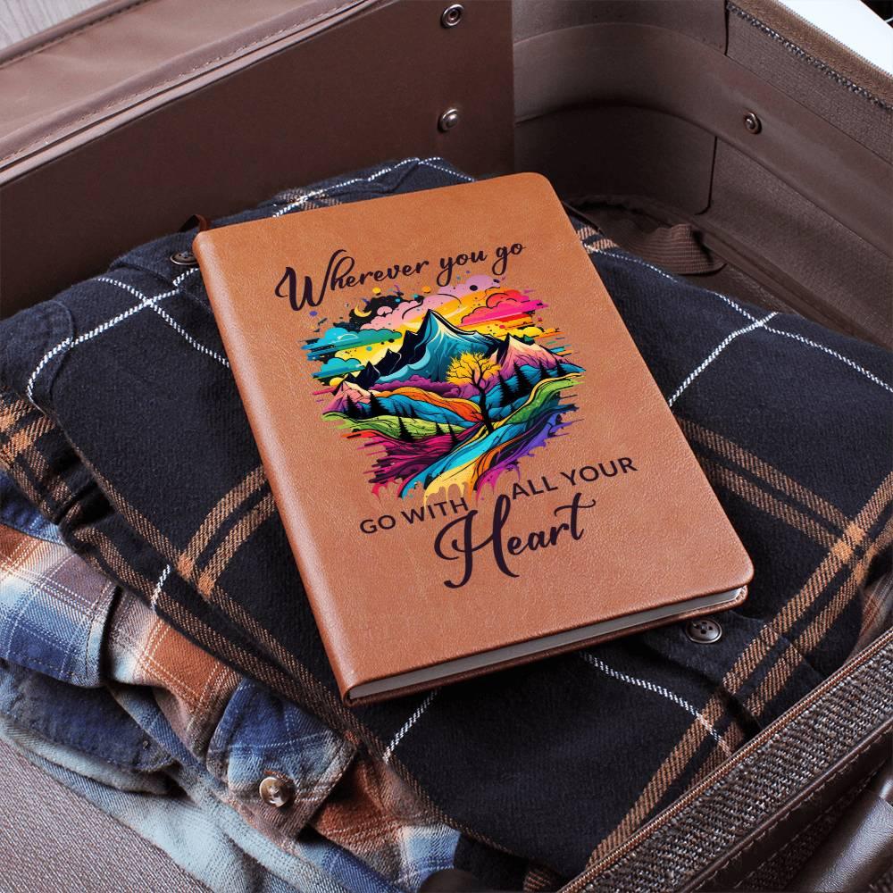 Wherever You Go, Go with all Your Heart Leather Journal - Mallard Moon Gift Shop