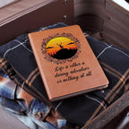 Life is Either a Daring Adventure or Nothing At All Leather Journal