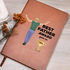 Dad Best Father Award Personalized Graphic Leather Journal