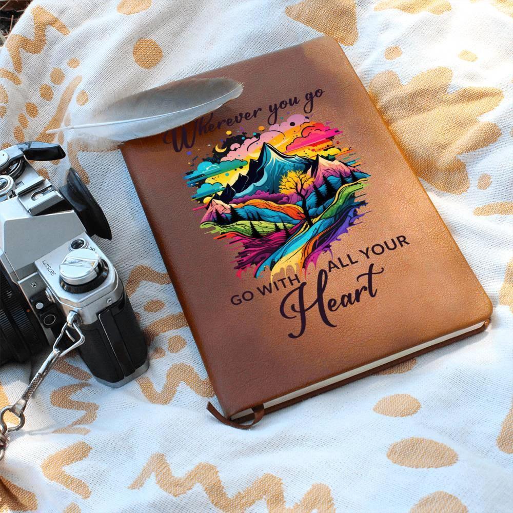Wherever You Go, Go with all Your Heart Leather Journal