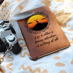 Life is Either a Daring Adventure or Nothing At All Leather Journal