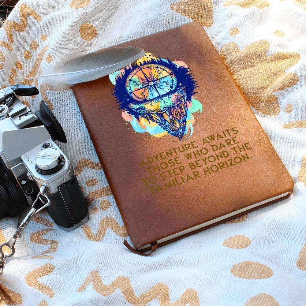 Adventure Awaits Leather Journal - Mallard Moon Gift Shop
