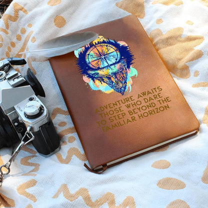 Adventure Awaits Leather Journal - Mallard Moon Gift Shop