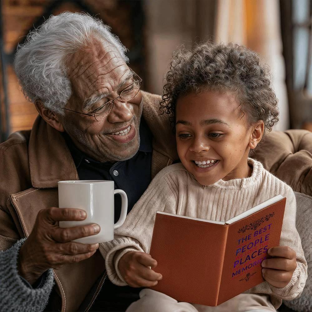 The Best Things are the People We Love Leather Journal