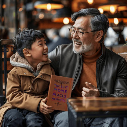 The Best Things are the People We Love Leather Journal - Mallard Moon Gift Shop