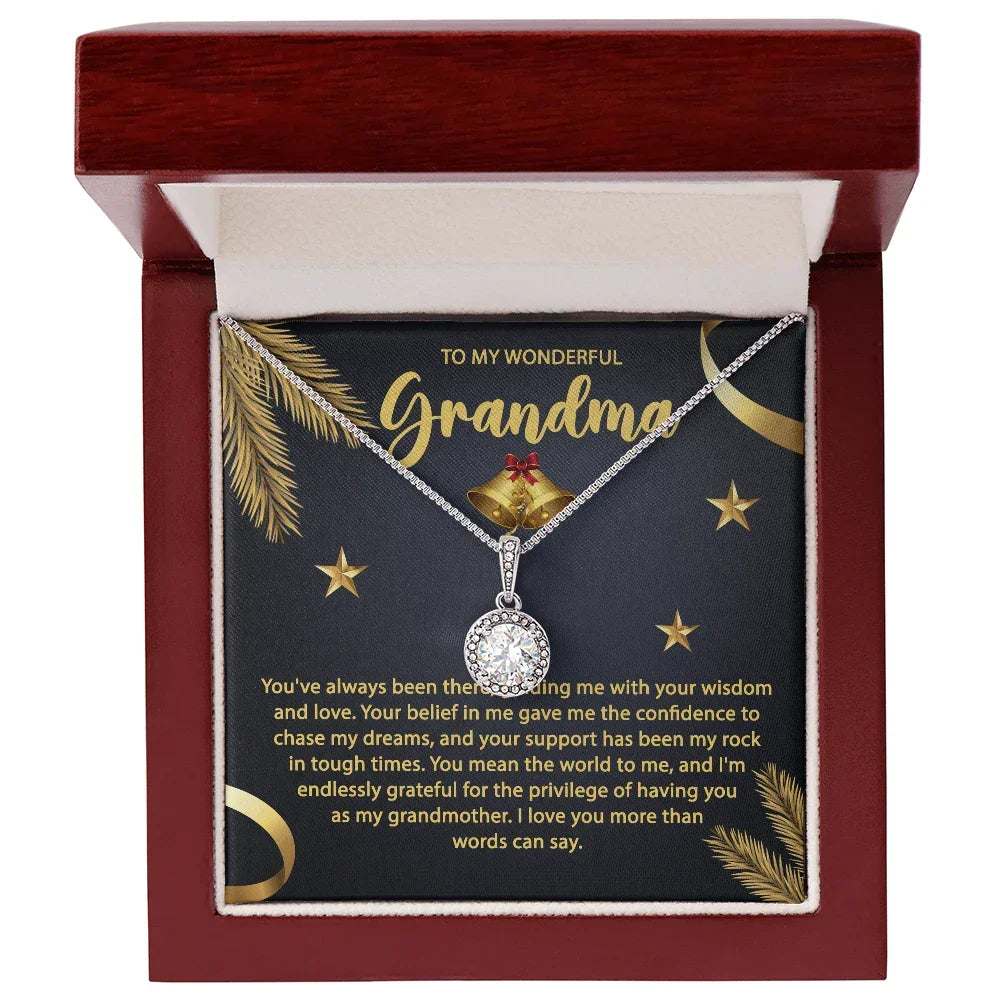 Gift for Grandma - You Mean the World To Me - Eternal Hope CZ Necklace