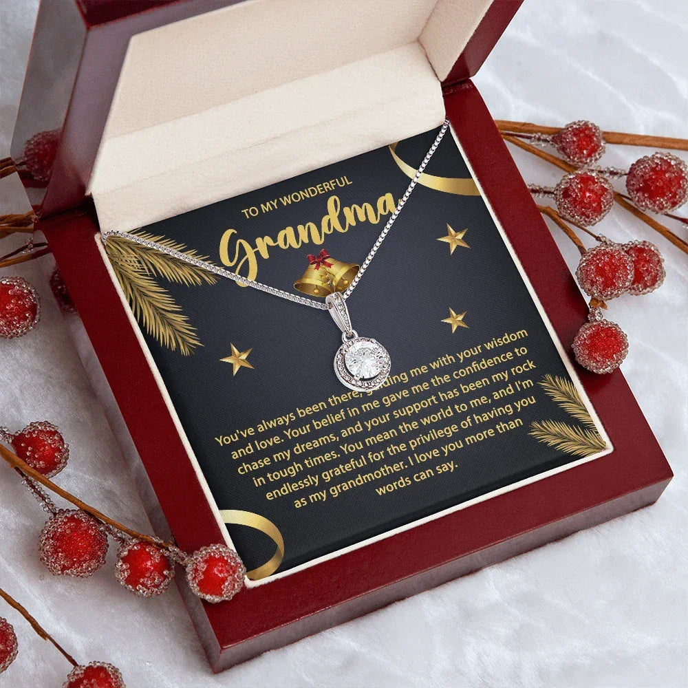 Gift for Grandma - You Mean the World To Me - Eternal Hope CZ Necklace