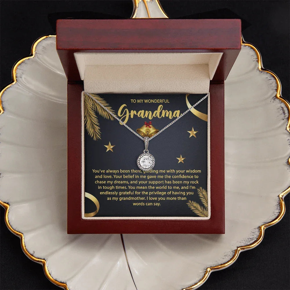 Gift for Grandma - You Mean the World To Me - Eternal Hope CZ Necklace
