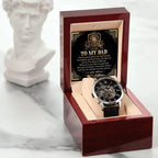 Dad Gift -Put On Your Crown Men's Openwork Watch with Gift Box