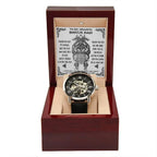 To My Amazing Bonus Dad You are not Just My Stepdad Men's Openwork Watch
