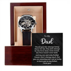 Dad The First Hand I Held Men's Openwork Watch with Gift Box