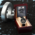 Gift for Dad What I Learned From You Men's Openwork Watch with Gift Box
