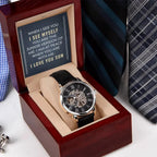Gift for Son - You are the Junior Version of Me - Men's Openwork Watch Birthday, Wedding, Christmas Holiday