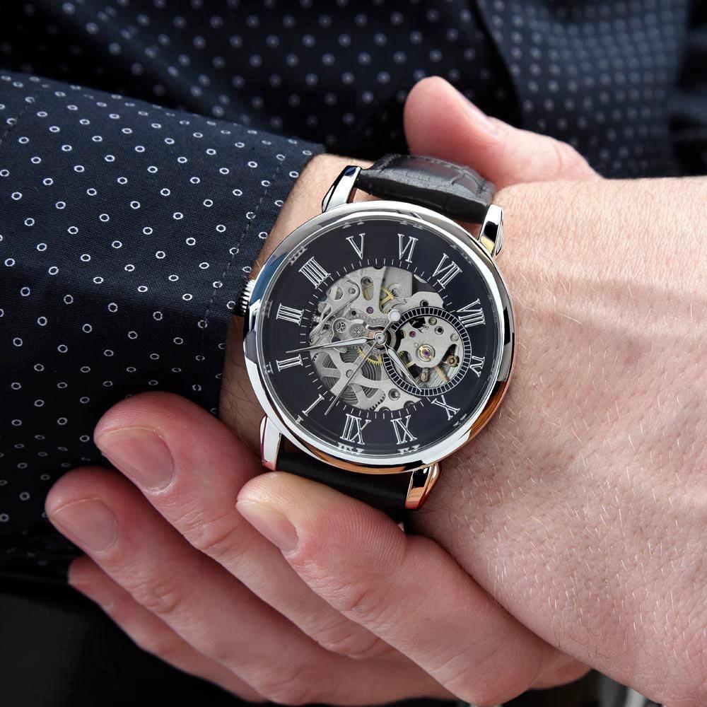 Gift for Son - You are the Junior Version of Me - Men's Openwork Watch Birthday, Wedding, Christmas Holiday