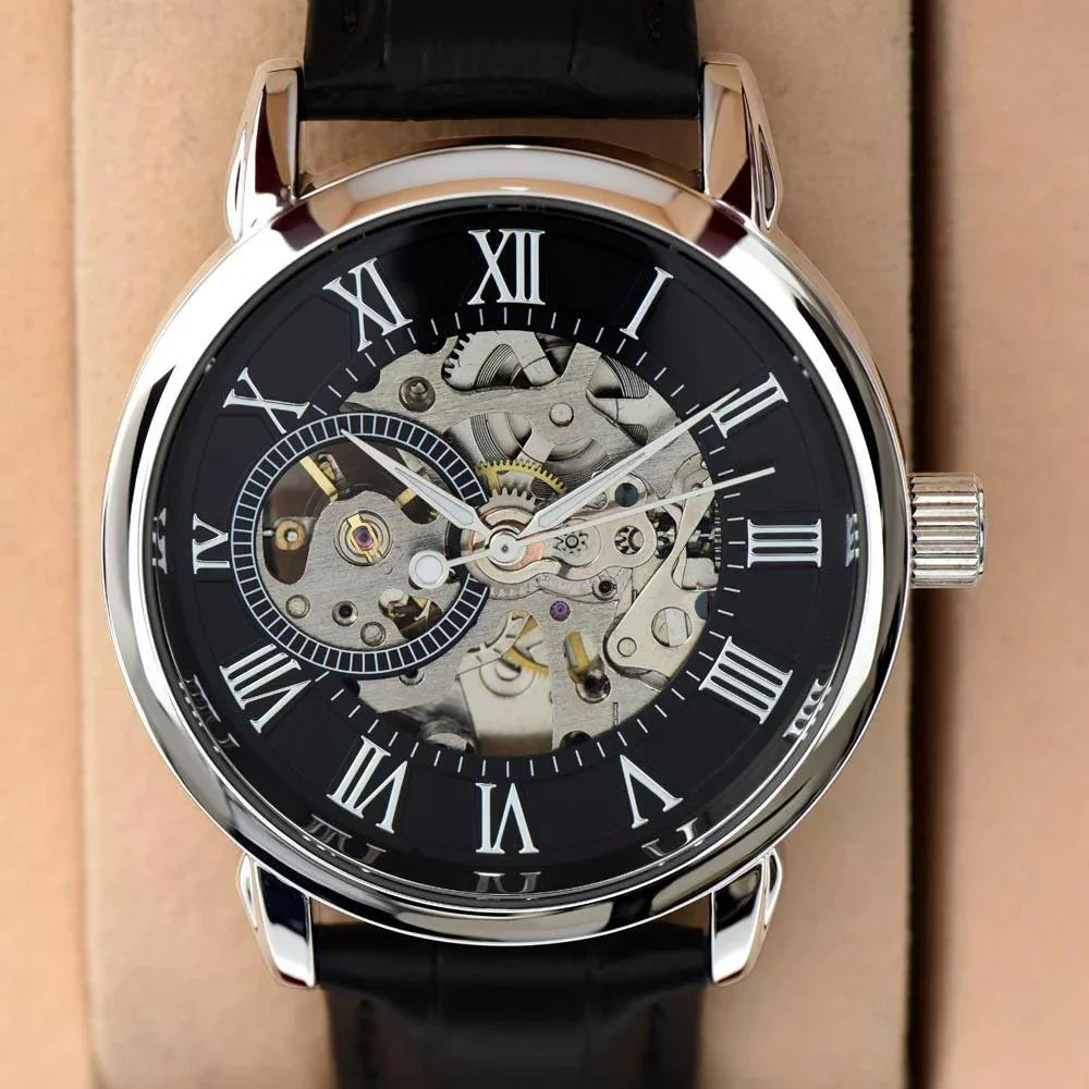 Gift for Son - You are the Junior Version of Me - Men's Openwork Watch Birthday, Wedding, Christmas Holiday