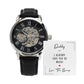Gift for New Dad - Daddy I Already Love You So Much Men's Openwork Watch with Gift Box - Mallard Moon Gift Shop