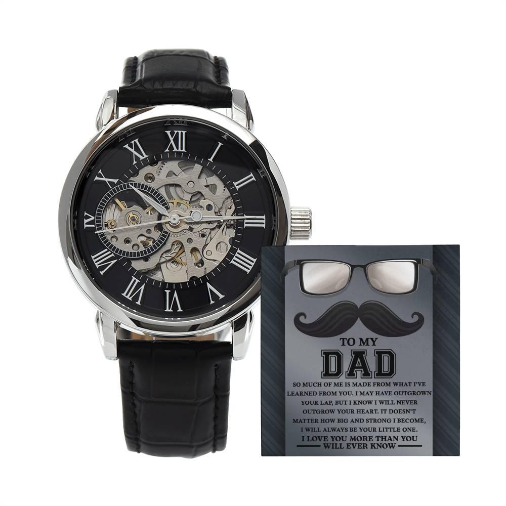 Gift for Dad What I Learned From You Men's Openwork Watch with Gift Box - Mallard Moon Gift Shop