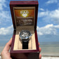 Gift for Dad - You Are My Guiding Light Men's Openwork Watch with Gift Box - Mallard Moon Gift Shop
