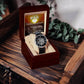 Gift for Dad - You Are My Guiding Light Men's Openwork Watch with Gift Box - Mallard Moon Gift Shop