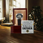 Dad Certificate of Achievement for the World's Greatest Father Men's Openwork Watch with Gift Box