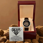 Dear Dad, You are my Hero Men's Openwork Watch