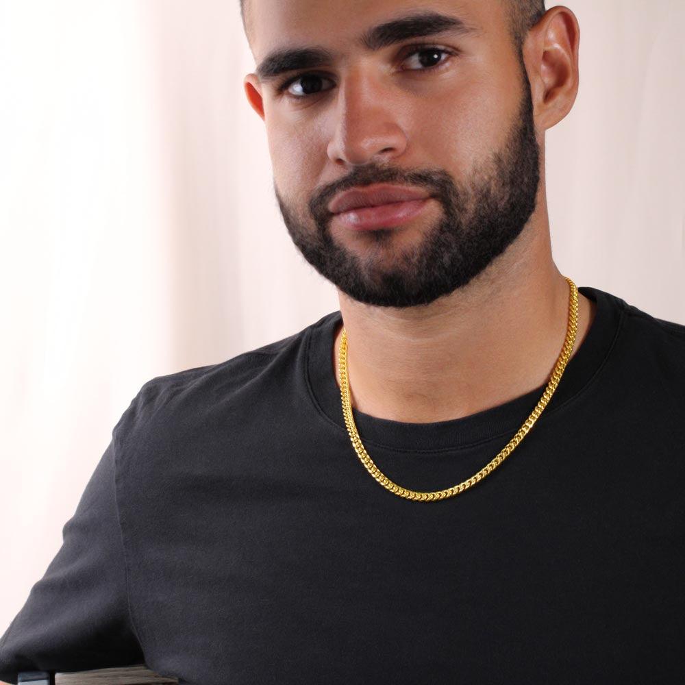Gift for My Man - Jingle Your Bells - Cuban Link Chain Necklace - Mallard Moon Gift Shop