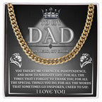 To My Dad - My Hero, My Guide I Need to Say Cuban Chain Link Necklace with Gift Box