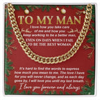 Gift for My Man - Never Change - Cuban Link Chain Necklace