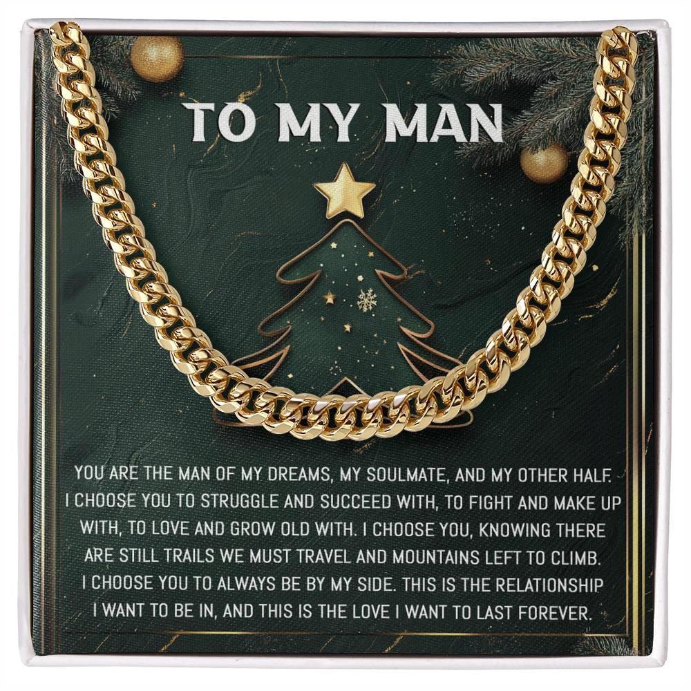 Gift for My Man - My Soulmate - Cuban Link Chain Necklace