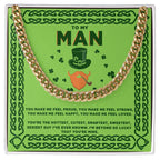 To My Man - St. Patrick's Day Gift - Cuban Link Chain Necklace