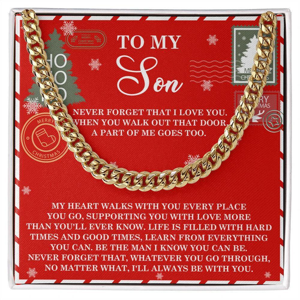Gift for Son - That Door - Cuban Link Chain Necklace