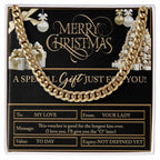 Gift for My Man - Christmas Voucher - Cuban Link Chain Necklace